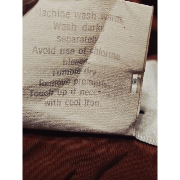 Vintage Eddie Bauer Maroon Orange Premium Goose Down Puffer Vest Sz L Snaps - Picture 7 of 12